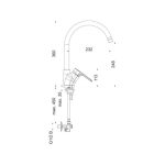 PIPA KUHINJSKA UNITAS INFINITY STOJEČA, 2 CEVI, KOTNI VENTILI - slika 4