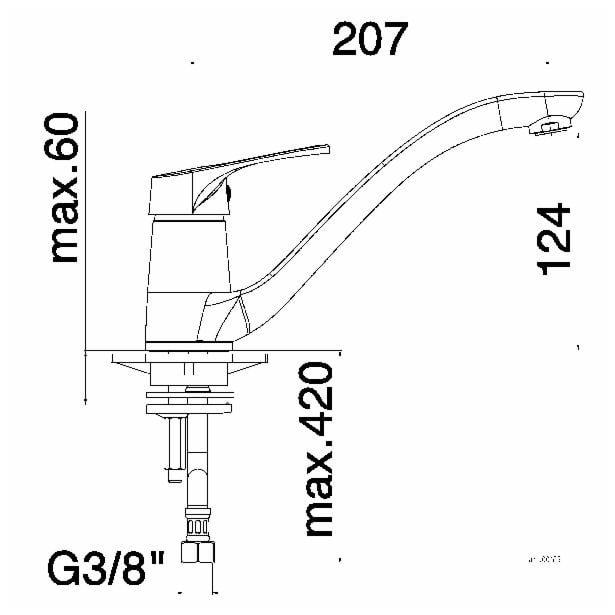 pipa-kuhinjska-unitas-project-stojeca-2-cevi-brez-kotnih-ventilov-1811369-1 PIPA KUHINJSKA UNITAS PROJECT STOJEČA, 2 CEVI BREZ KOTNIH VENTILOV - slika 4
