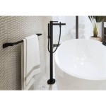 PIPA ZA KAD HANSGROHE HG FINORIS SAMOSTOJEČA ZA KAD, ČRNA MAT, PRHA - slika 6