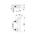 PIPA ZA TUŠ KAD UNITAS SQUARE Q40B ČRNA BREZ PRHE, GIBLJIVE CEVI - slika 4