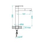 PIPA ZA UMIVALNIK ALVEUS ZINA CHR G05M - slika 4