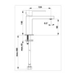 PIPA ZA UMIVALNIK UNITAS SQUARE Q10B ČRNA - slika 4