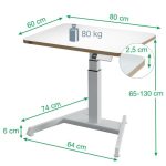 PISALNA DVIŽNA MIZA LEITZ COSY-WOW ERGO 80X60CM BELA ELEKTRIČNA - slika 16