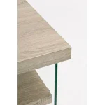 Pisalna miza BILBAO je dobavljiva v barvi lesa. Hrbet in desna stranica sta iz kaljenega stekla, debeline 10mm. Vrh, police in leva stran pa so iz MDF