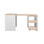 Pisalna miza DEJANA je inovativen kos pohištva, ki popestri vaš prostor. Mizna plošča je narejena iz laminirane plošče v hrast barvi. Mizne noge so