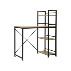 Pisalna miza EDVIG . Pisalna miza EDVIG je narejena iz kvalitetne laminirane plošče z ogrodjem iz kovine. Dobavljiva je v barvi hrasta ter črne mat.