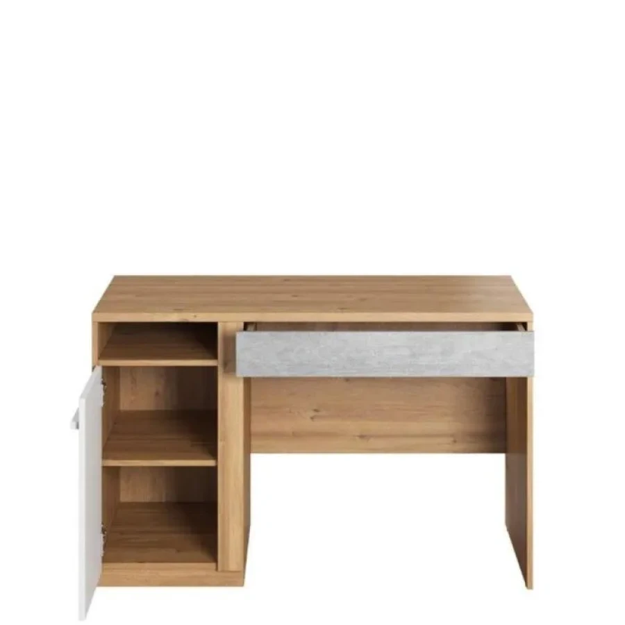 Pisalna miza IRE . Pisalna miza IRE ima prostoren predal ter vdolbino. Ergonomsko oblikovana mizna plošča zagotavlja udobno delo in učenje. Velika omara