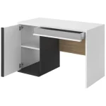 Pisalna miza MELI . Pisalna miza MELI je moderna a hkrati uporabna pisalna miza. Popolna je za vsako pisarno ali spalnico. Miza ima predala in vrata. Material: