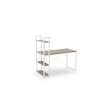 Pisarniška miza BELAS - bela . Pisarniška miza BELAS - bela, je moderna in praktična miza, izdelana iz iverne plošče in kovine, v barvni kombinaciji