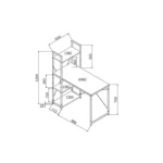Pisarniška miza BELAS - črna . Pisarniška miza BELAS - črna, je moderna in praktična miza, izdelana iz iverne plošče in kovine, v barvni kombinaciji