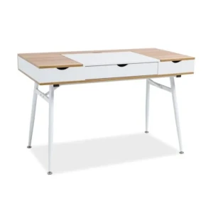 Pisarniška miza DENIS . Pisalna miza DENIS je primerna za pisarniške sobe ali kot dodatek v vsak prostor, kjer se uporablja računalnik. Narejena je iz