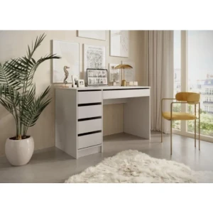 Pisarniška miza TEREZA 2 . Pisarniška miza TEREZA je narejena iz laminirane plošče debeline 16 mm. Miza vsebuje ABS robove. Njen sodoben dizajn ter nežna