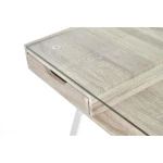 Pisarniška miza ZOJA . Pisalna miza ZOJA je primerna za pisarniške sobe ali kot dodatek v vsak prostor. Narejena je iz kovine in MDF. Delovna površina pa je