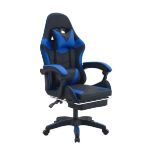 Pisarniški GAMING stol DOLY EXTRA . Pisarniški gaming stol DOLY EXTRA v modro črnem umetnem usnju je narejen za udobje prav vsakega posameznika, ki preživi