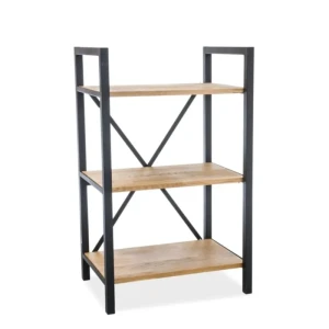 Pisarniški regal LORY 4 . Pisarniški regal LORY 4 je primeren za pisarniške sobe ali kot dodatek v vsak prostor, kot knjižni regal. Narejen je iz kovine in