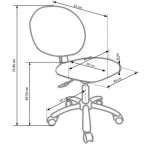 Pisarniški stol GOOOL . Pisarniški stol GOOOL nastavljiv po višini je primeren za otroške sobe in mladinske sobe.Ddobavljiv je v vzorcu, ki je viden na
