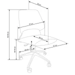 Pisarniški stol GRAD je nastavljiv po višini in primeren za otroške ali mladinske sobe. Barve: - Modra/črna Dimenzija: - G:50 x V:84/94 x Š:47 cm