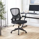 Pisarniški stol LAMA . Pisarniški stol LAMA je klasičen vendar moderen stol. Stol je prekrit z mrežasto tkanino in plastičnem podnožjem. Stol je vrtljiv,