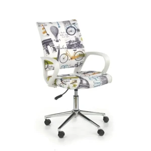 Pisarniški stol PARIZ . Pisarniški stol PARIZ nastavljiv po višini je primeren za otroške sobe in mladinske sobe.Dobavljiv je v vzorcu, ki je viden na