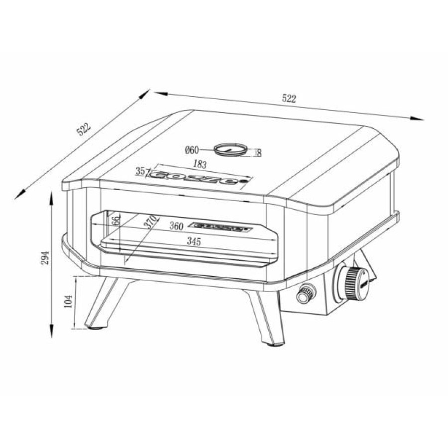 PLINSKA PEČ ZA PICO COZZE 5KW 33 CM S TERMOMETROM - slika 8
