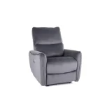 Počivalnik GABI - siva . Počivalnik GABI - siva, je eleganten in zelo udoben kos pohištva, ki je primeren za vsak prostor. Narejen je iz žametne tkanine,