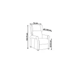 Počivalnik TINE . Privoščite si sprostitev v udobnem fotelju TINE. Fotelj ima funkcijo ležanja in poskrbi za večjo udobje in sprostitev. Narejen je iz