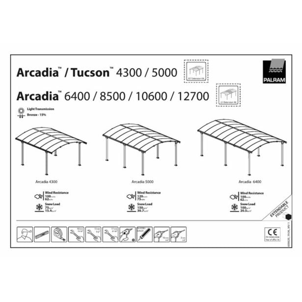 podaljsek-za-nadstresek-za-avto-palram-arcadia-700-mm-3351335-1 PODALJŠEK ZA NADSTREŠEK ZA AVTO PALRAM ARCADIA 700 MM - slika 4