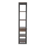 Poličnik 1C CALIXTE . Poličnik CALIXTE je dobavljiv v črno-rjavi kombinaciji. Sestavljen je iz kovinskega ogrodja in lesa (mango). Predali so iz MDF-a,