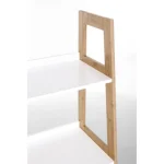 Poličnik 4P BROOKLYN 2 . Poličnik 4P BROOKLYN 2 je narejen iz lesenega okvirja in belimi mat policami. Material: - Les Dimenzije: širina: 62cm globina: 38cm