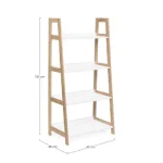 Poličnik 4P BROOKLYN 2 . Poličnik 4P BROOKLYN 2 je narejen iz lesenega okvirja in belimi mat policami. Material: - Les Dimenzije: širina: 62cm globina: 38cm