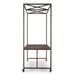 Poličnik C-TETTO 180X220H . Poličnik C-TETTO 180X220H ima okir iz jekla, ploščo iz jelovine in MDF-ja. Material: - Jeklo - MDF - Jelka Barva: - Črn okvir