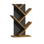 Poličnik RON . Poličnik RON je narejen iz kvalitetne laminirane plošče, v barvi hrasta s črno barvo. Material: - Laminirana plošča Barve: - Hrast /