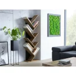 Poličnik RON . Poličnik RON je narejen iz kvalitetne laminirane plošče, v barvi hrasta s črno barvo. Material: - Laminirana plošča Barve: - Hrast /