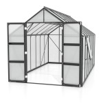 POLIKARBONATNI RASTLINJAK VITAVIA OLYMP 11500 HKP4MM ČRNA 254X257X448 - slika 2