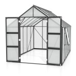 POLIKARBONATNI RASTLINJAK VITAVIA OLYMP 9900 HKP6MM ČRNA 254X257X386 - slika 2