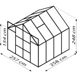 POLIKARBONATNI RASTLINJAK VITAVIA URAN 6700 HKP 4 MM ČRNA 246X257X258 - slika 4