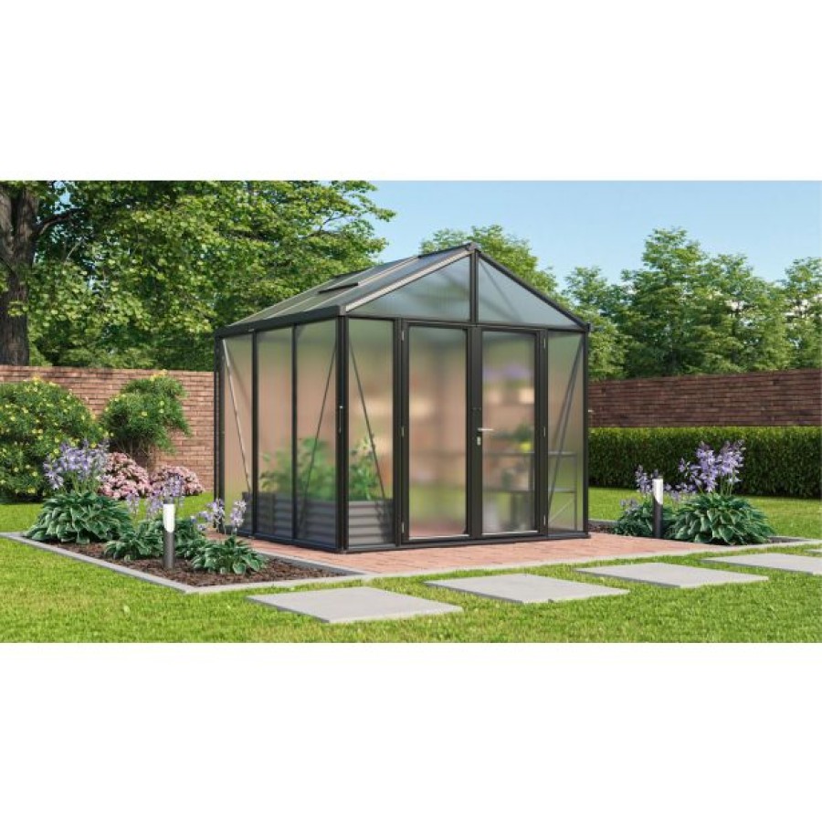 POLIKARBONATNI RASTLINJAK VITAVIA ZEUS COMFORT 6200 HKP10MM, ČRNA 258X242X250 - slika 2