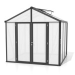 POLIKARBONATNI RASTLINJAK VITAVIA ZEUS COMFORT 6200 HKP10MM, ČRNA 258X242X250 - slika 4