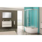 POLKROŽNA KAB. ZA PRHANJE KOLPA SAN TKP 90/CH DIXIE SQ LINE R=550 SILVER PR. ČINČILA