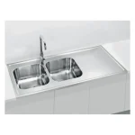 Pomivalno korito CP 100 . Inox pomivalno korito CP 100 je nasadno. Korito ima dve posode in odlagalno površino. Postavitev korita je univerzalna (levo ali