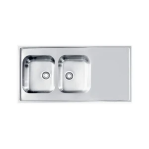 Pomivalno korito CP 100 . Inox pomivalno korito CP 100 je nasadno. Korito ima dve posode in odlagalno površino. Postavitev korita je univerzalna (levo ali