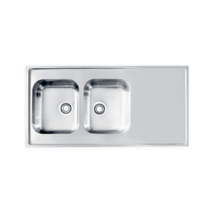 Pomivalno korito CP 100 . Inox pomivalno korito CP 100 je nasadno. Korito ima dve posode in odlagalno površino. Postavitev korita je univerzalna (levo ali