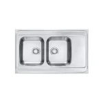 Pomivalno korito CP80 nasadno . Inox pomivalno korito CP 80 je nasadno. Korito ima dve posode. Postavitev korita je univerzalna (levo ali desno). . Minimalna