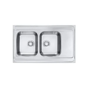 Pomivalno korito CP80 nasadno . Inox pomivalno korito CP 80 je nasadno. Korito ima dve posode. Postavitev korita je univerzalna (levo ali desno). . Minimalna