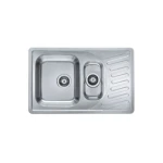 Pomivalno korito E110 . Inox pomivalno korito E110 je vgradno. Korito ima dve posodi, eno večjo in eno manjšo, ter odlagalno površino. Postavitev korita je