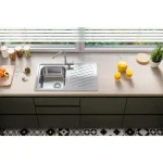 Pomivalno korito E30 . Inox pomivalno korito E 30 je vgradno. Korito ima odlagalno površino. Postavitev korita je univerzalna (levo ali desno). Dimenzija: -