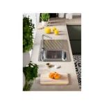 Pomivalno korito E30 . Inox pomivalno korito E 30 je vgradno. Korito ima odlagalno površino. Postavitev korita je univerzalna (levo ali desno). Dimenzija: -