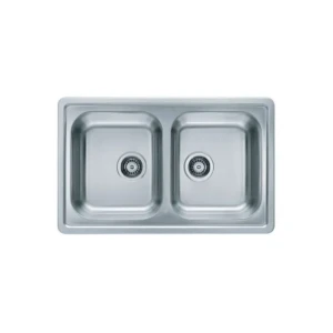 Pomivalno korito E40 . Inox pomivalno korito E 40 je vgradno. Korito ima dve posodi. Postavitev korita je univerzalna (levo ali desno). Dimenzija: - D: 81 cm x