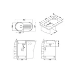 Pomivalno korito F 40 . Inox pomivalno korito F40 je vgradno. Postavitev korita je univerzalna (levo ali desno). Minimalna širina omarice je 45 cm. Velikost