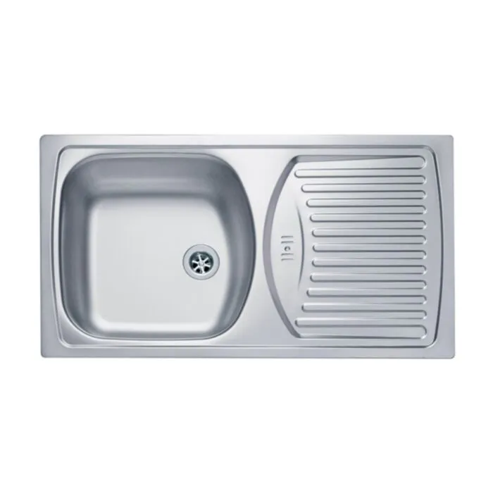 Pomivalno korito IVA . Inox vsadno pomivalno korito IVA, z odlagalno površino. Odlična kakovost, narejeno v EU. Minimalna širina omarice 45 cm. Korito